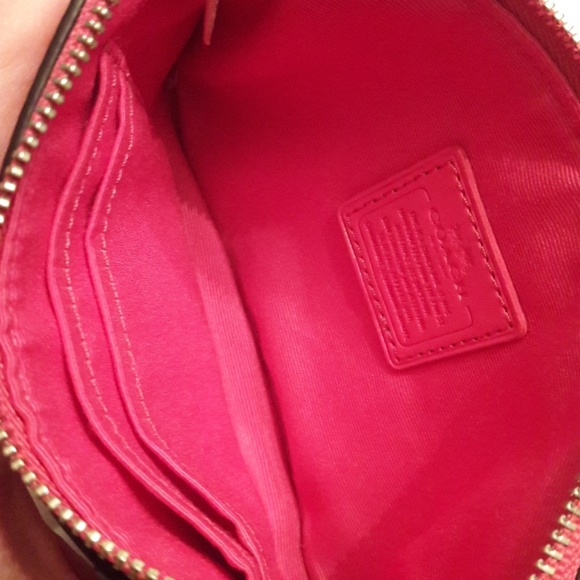 Coach Wristlet Wallet Pink and Red - Picture 3 of 7